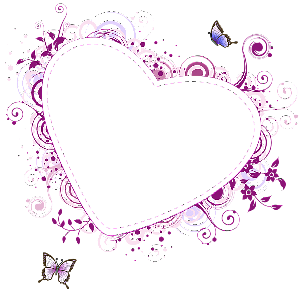 Page Borders Design, Border Design, Borders And Frames, - Flower Heart Frame Png (600x582), Png Download