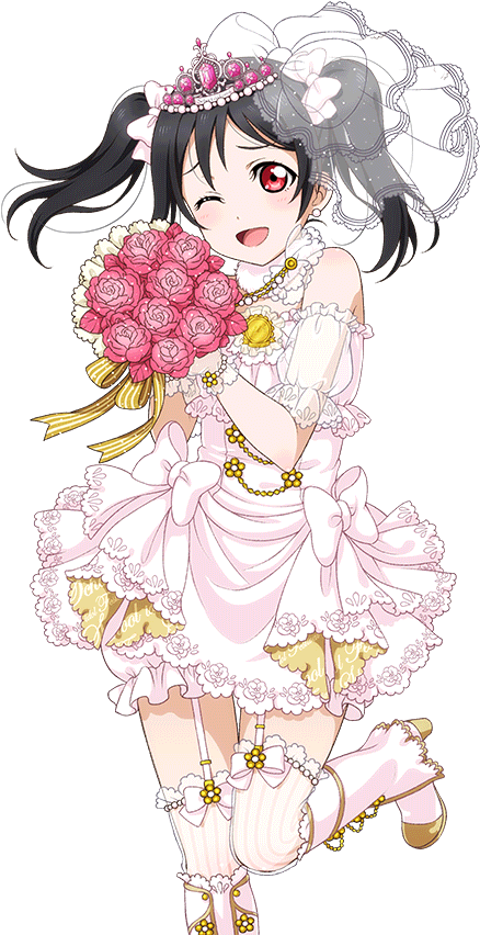 Yazawa Nico Pink Wedding Dress Sr - Love Live! Yazawa Nico Kawaii Cosplay Costume Wedding (1024x1024), Png Download