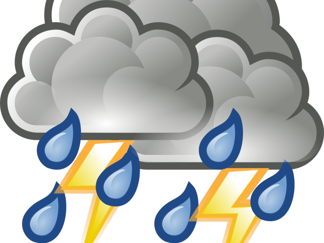 Hurricane Clipart Severe Weather - Thunderstorm Clipart (640x480), Png Download