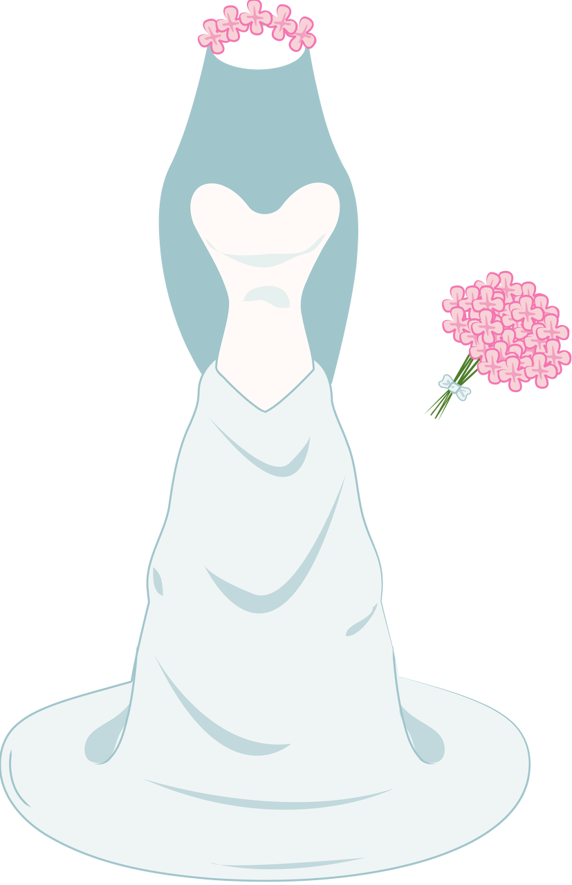 Wedding Dress Clipart (827x1280), Png Download