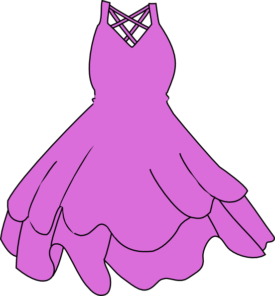 Gown Clipart Drees - Prom Dress Clipart (552x595), Png Download