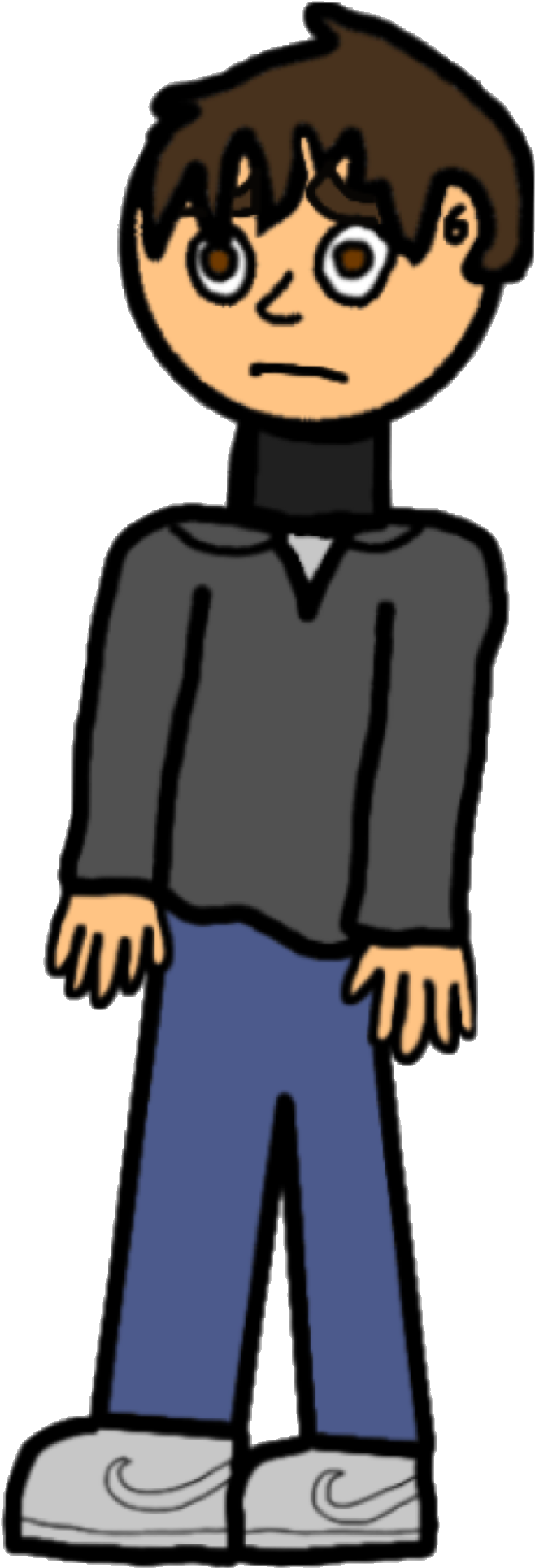 Scared Panther - Scared Boy Png (845x2048), Png Download