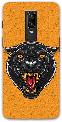 Angry Black Panther Face Oneplus 6 Mobile Case - Mobile Phone (600x600), Png Download