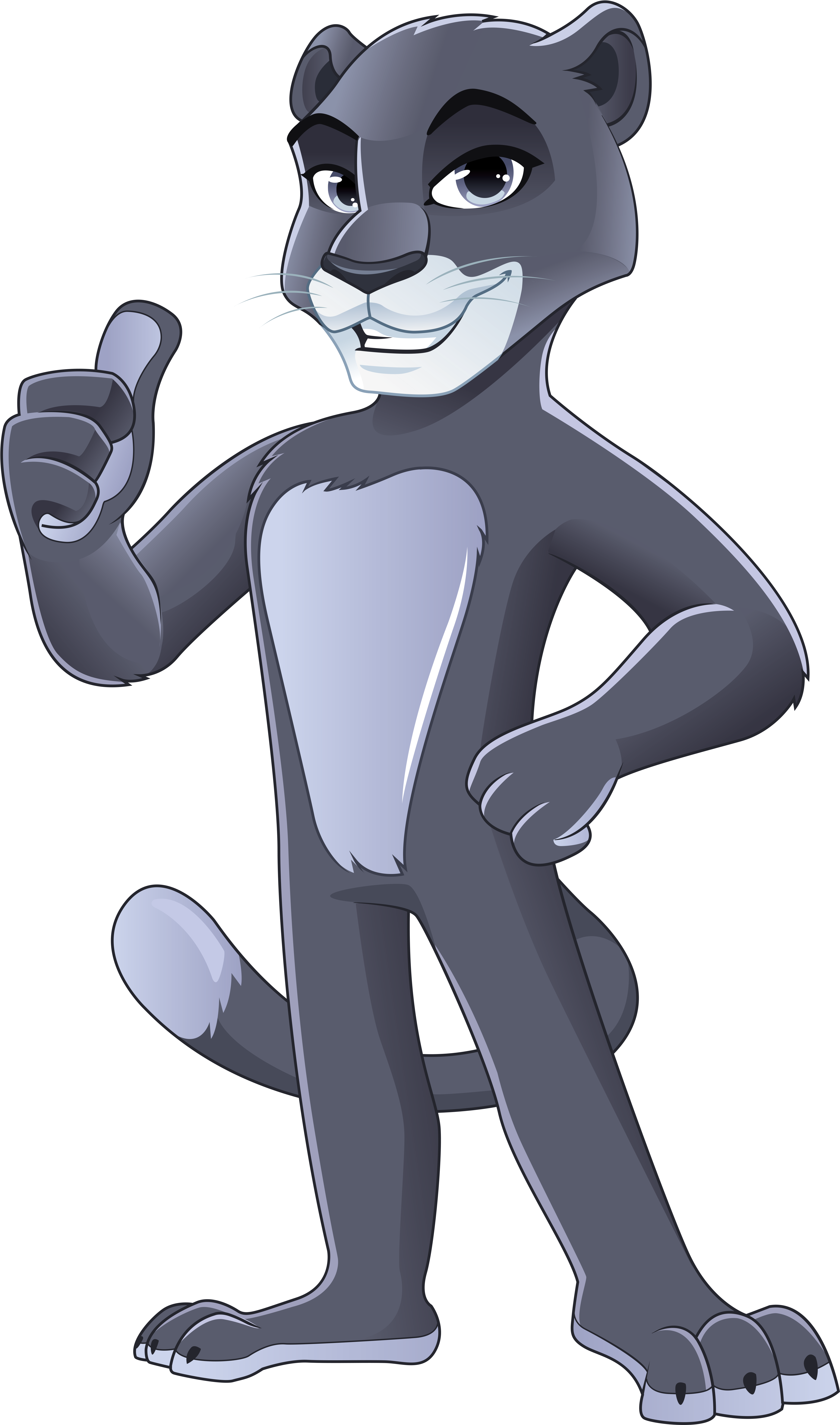 Panther Clipart Friendly - Dj Panther (4500x7655), Png Download