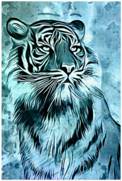 Watercolor Tiger Poster 16"x24" - Designedbyindependentartists Case For Lg K4 2017 - (500x500), Png Download