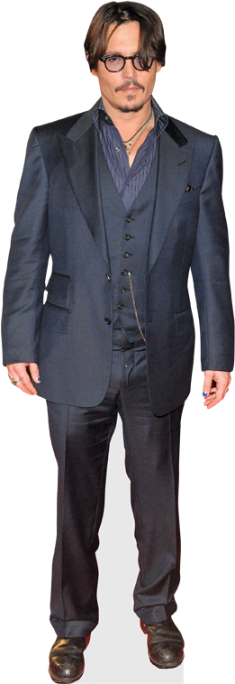 Johnny Depp Cut Out (363x757), Png Download