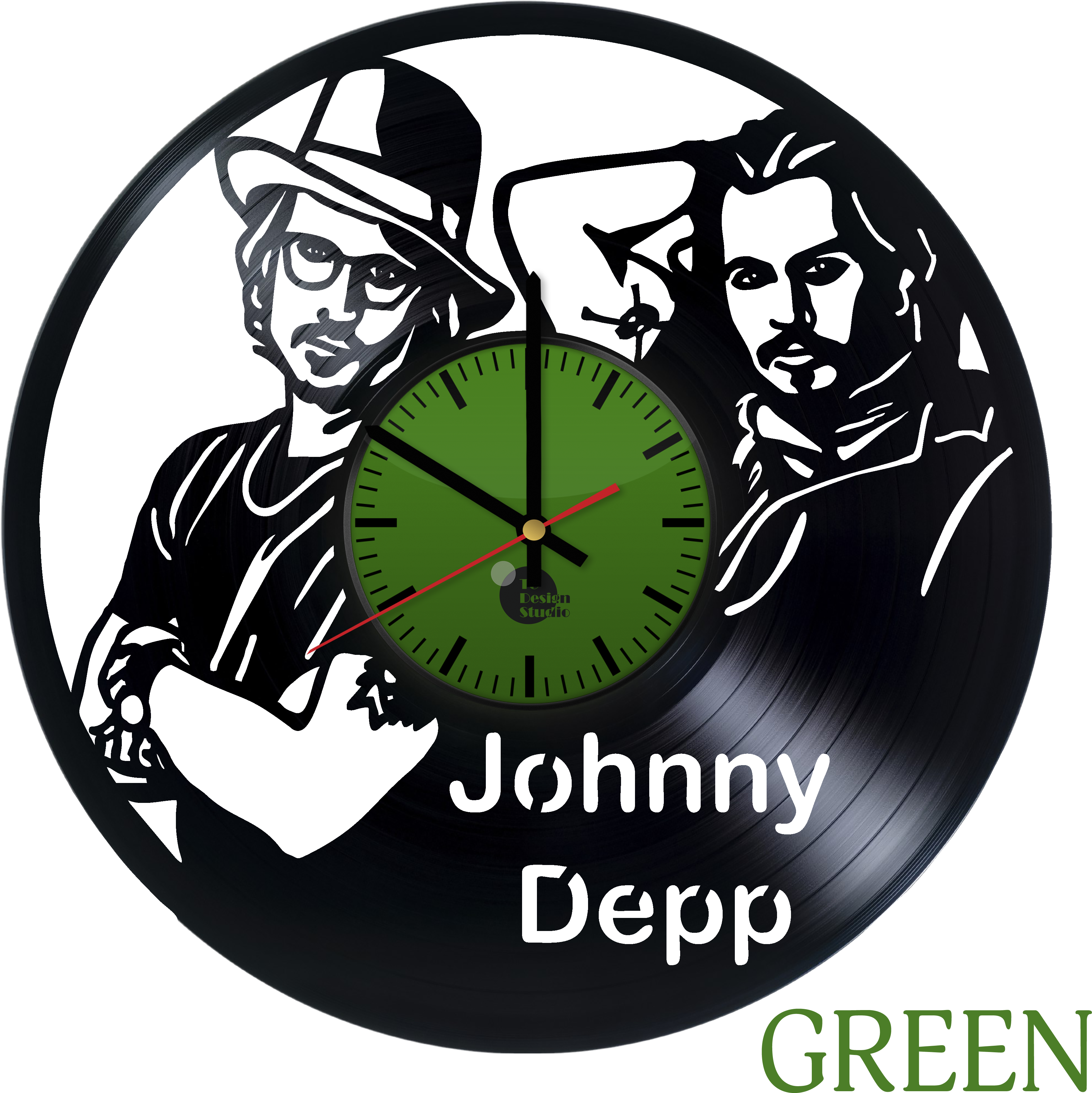 Who, If Not Johnny Depp - Vinyl Clock Johnny Depp (4016x4016), Png Download