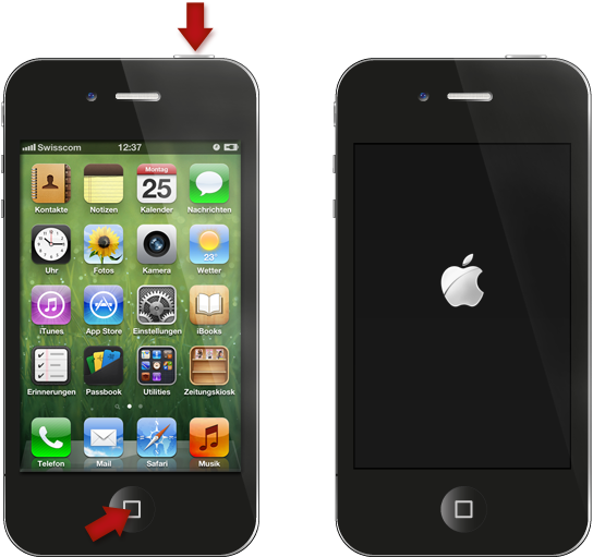 If Your Idevice Is Unresponsive, You Can Instead Reset - Iphone 4 (610x559), Png Download