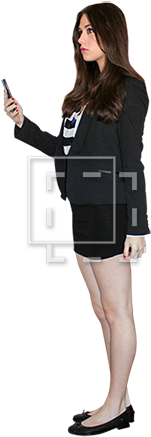 Woman Holding A Cell Phone - Woman With Phone Png (450x450), Png Download