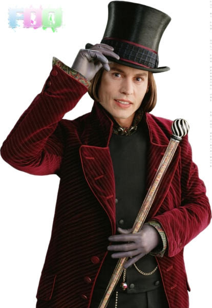 Depp Psd Official Psds Clipart Royalty Free - Willy Wonka (414x600), Png Download