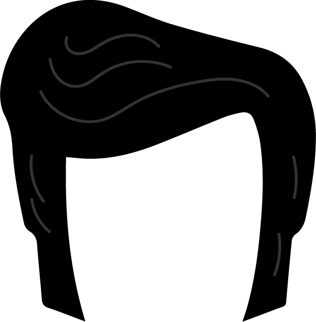 Elvis Drawing Hairstyle - Elvis Hair Clip Art (626x639), Png Download