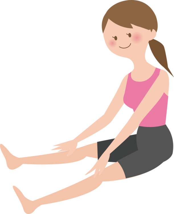 Stretching Exercise Woman Drawing - Stretching Clipart (611x750), Png Download