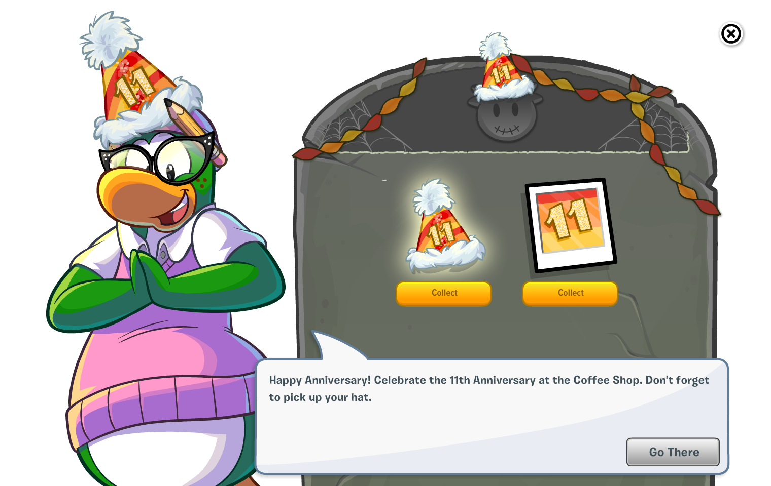 Halloween Party 2016 Anniversary - Club Penguin 11th Anniversary Hat (1520x960), Png Download
