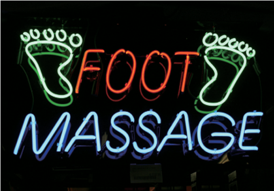 Foot Massage Neon Sign (640x480), Png Download