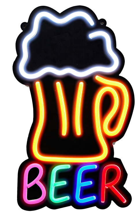 Placa De Bar Neon Png (750x750), Png Download
