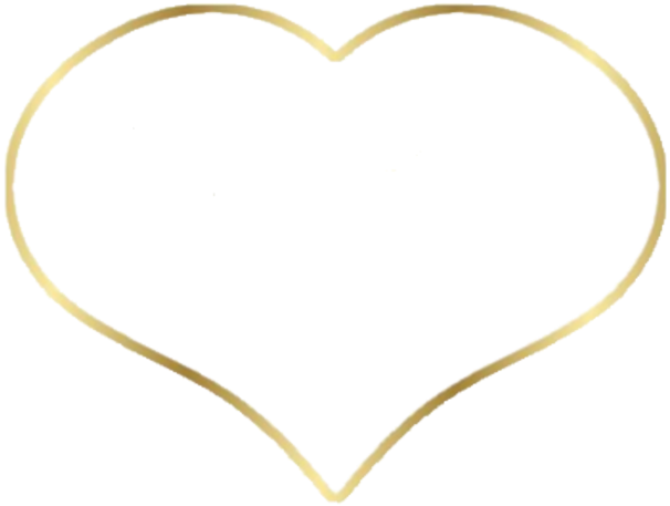 Golden Heart, Heart, Doré, Love, Bride And Groom - Bride (640x505), Png Download