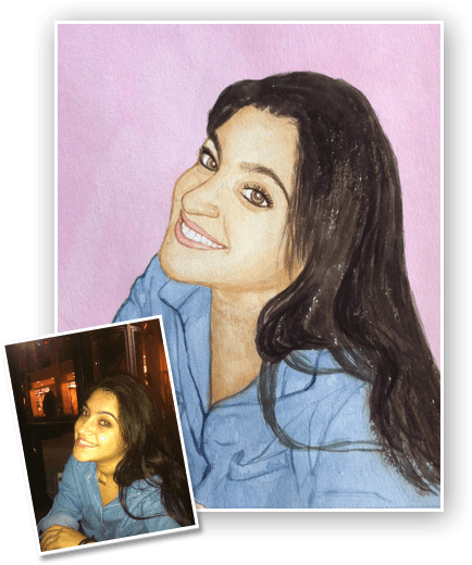 Watercolor Paintings - Girl (434x520), Png Download