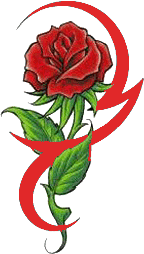 Rose Tattoo Png Transparent Images - Angels And The Outsider (300x521), Png Download