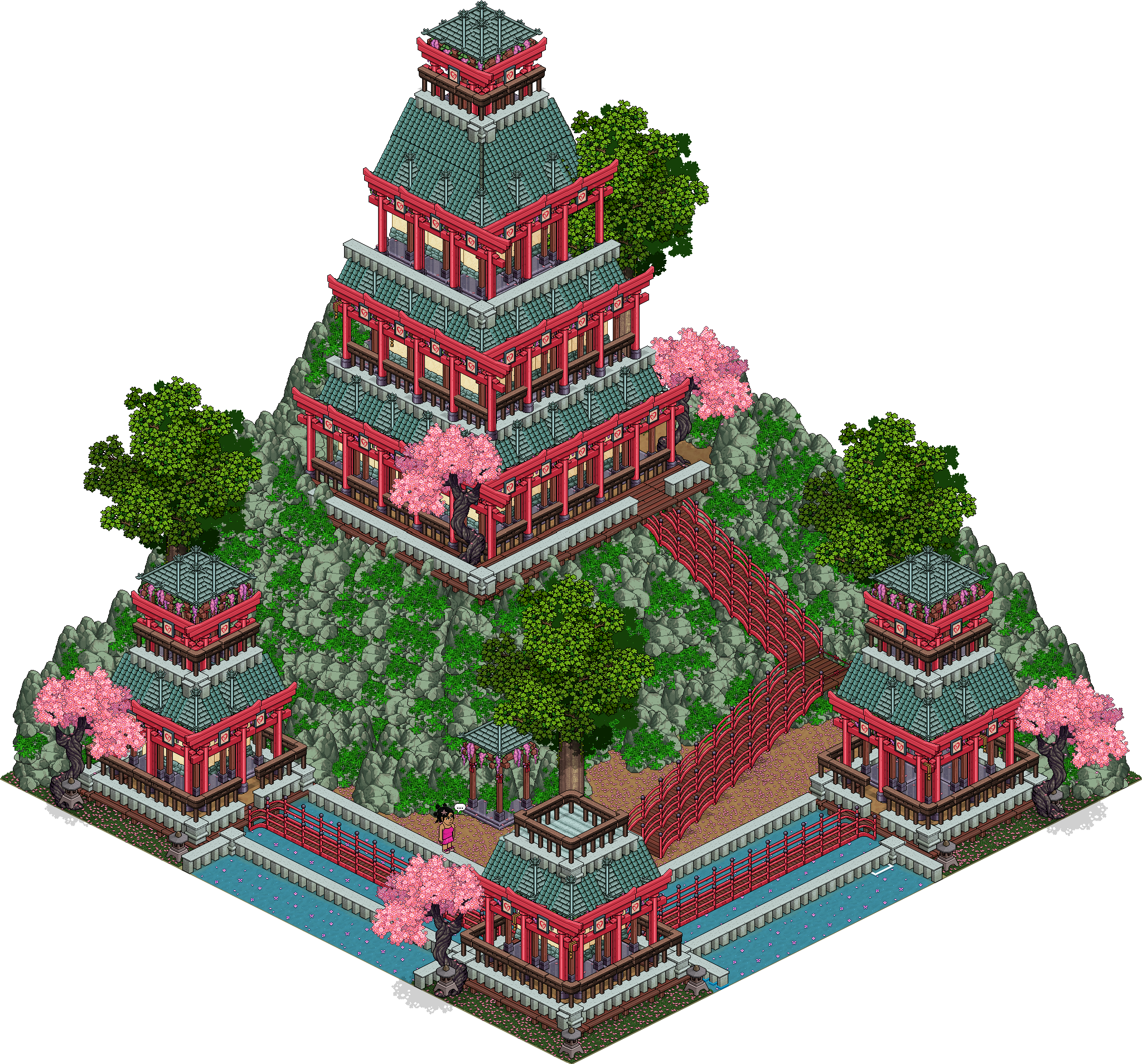 Safeti [comp] Scene 2 Forever Alone - Habbo Romantic (2048x1909), Png Download