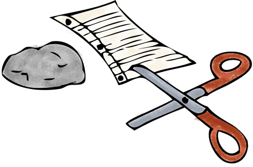 But I Like To Be Comprehensive, So Here We Go With - Rock Paper Scissors Clipart (500x330), Png Download