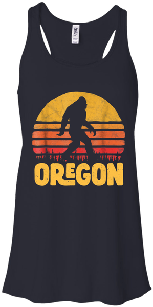 Oregon Bigfoot Sasquatch & Sun Silhouette Shirt Flowy - Shirt (600x600), Png Download