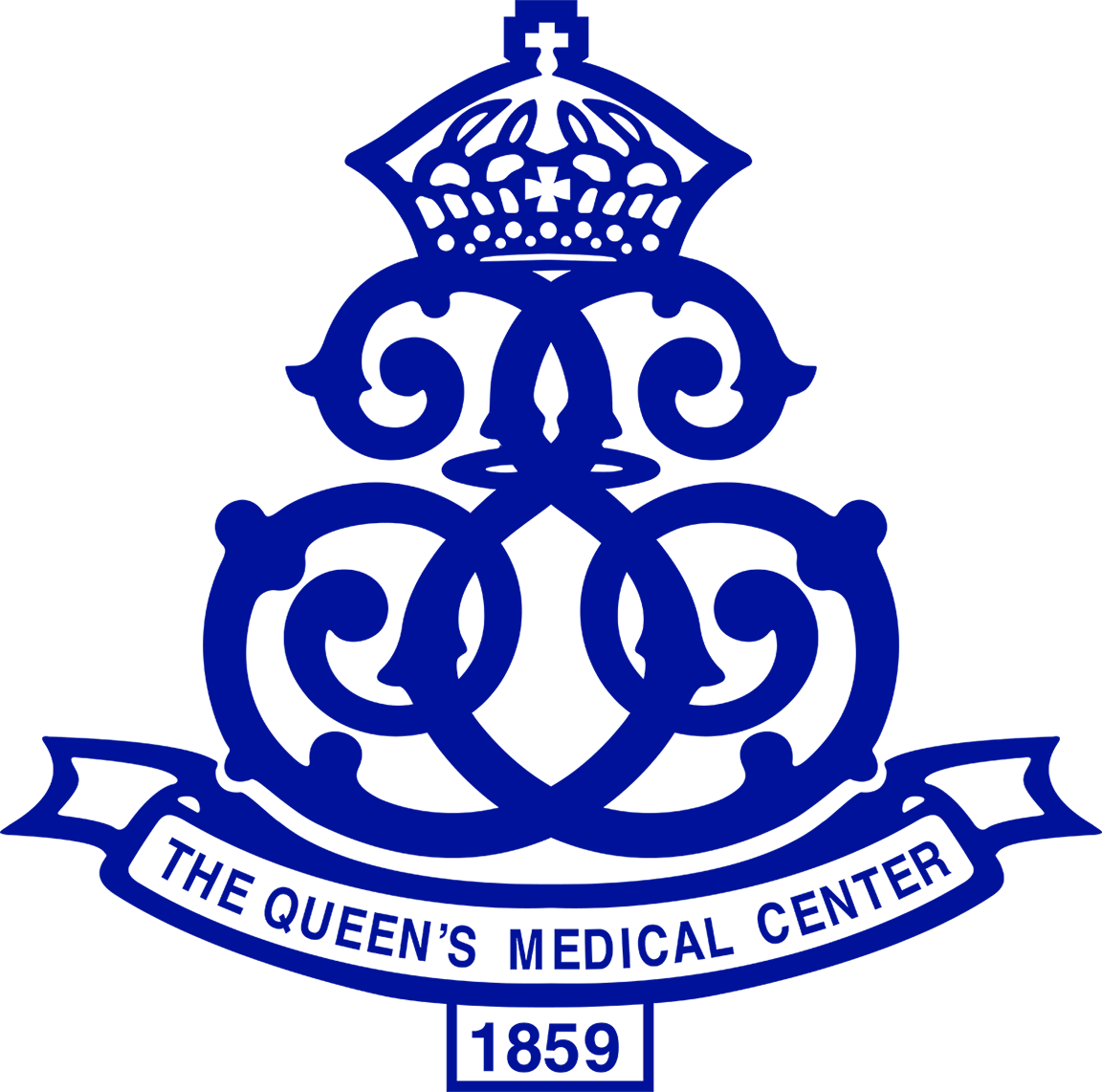 Queen's Medical Center Logo Blue - Queen's Health Systems Logo (1152x1142), Png Download