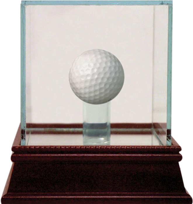 Golf Ball Glass Display Cases - Golf Ball (700x700), Png Download