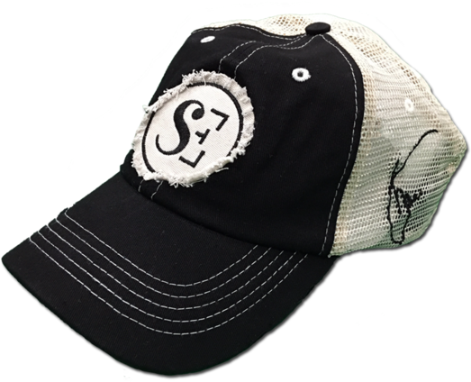 Distressed Patch Trucker Hat - Baseball Cap (600x600), Png Download