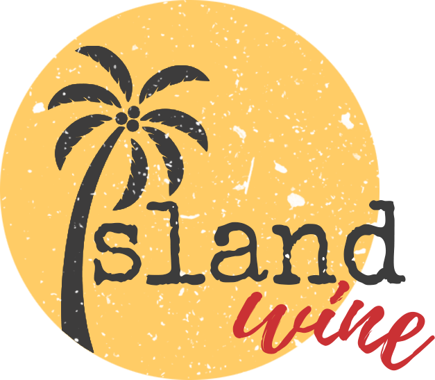 Island Wine Final Logo Distressed - Palm (627x547), Png Download