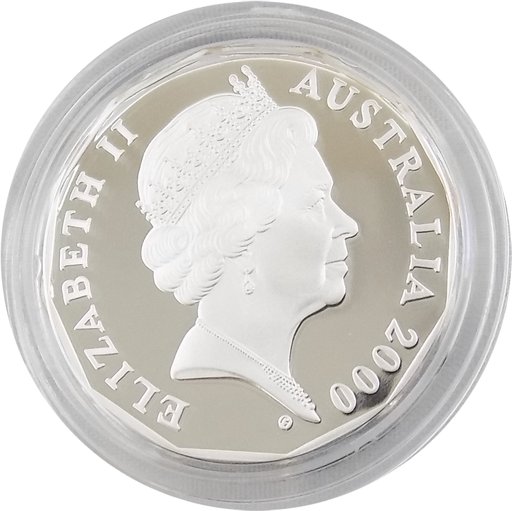 Pre-owned 2000 Australia Royal Visit 50 Cent Proof - Silver (900x900), Png Download