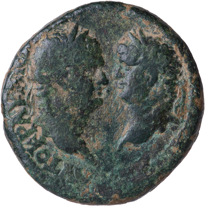Busts Of Titus And Domitian - Dime (800x800), Png Download