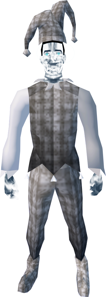Requirements, Ghostly Jester Outfit Equipped - Halloween Costume (362x1010), Png Download