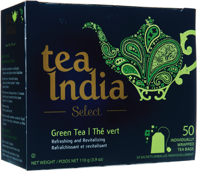 Select Green Tea Bags - Tea India Select Tea Bags (1024x1024), Png Download