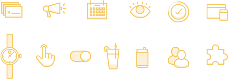 Icons - Gold (1000x441), Png Download