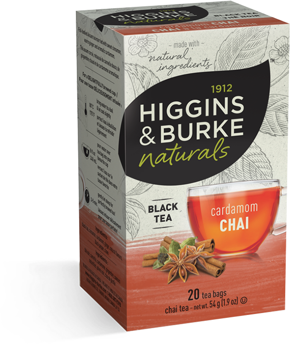 Cardamom Chai Traditional Tea Bag - Higgins And Burke Cardamom Chai (700x700), Png Download