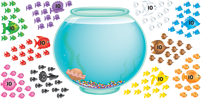 Bulletin Board Set 100-day Fishbowl (650x650), Png Download