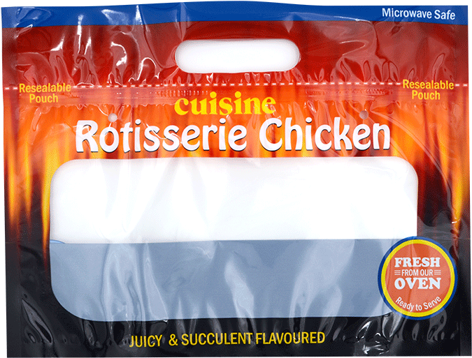 Custom Printed Rotisserie Chicken Bags Roast Chicken - Poster (800x800), Png Download