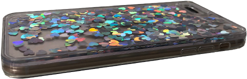 Floating Holo Hearts - Iphone (537x595), Png Download