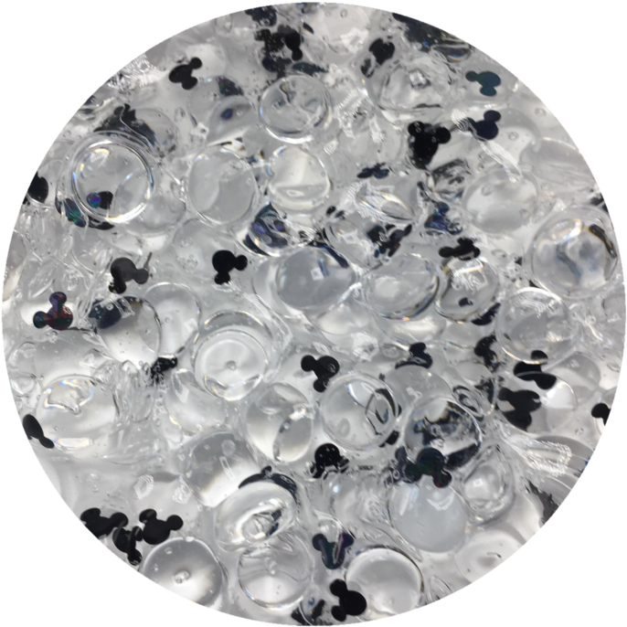 Oh Mickey Fishbowl Slime A Clear Fishbowl Slime With - Clear Slime Black Glitter (768x1024), Png Download