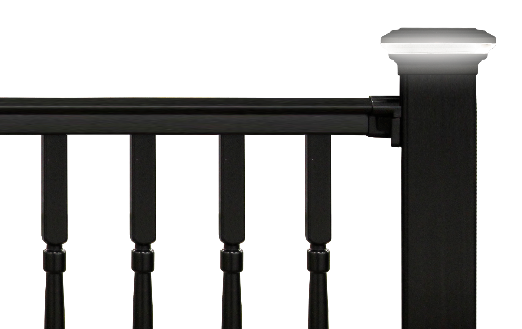 High Quality Decorative Post Cap Light On Deck Railing- - Handrail (1759x1103), Png Download