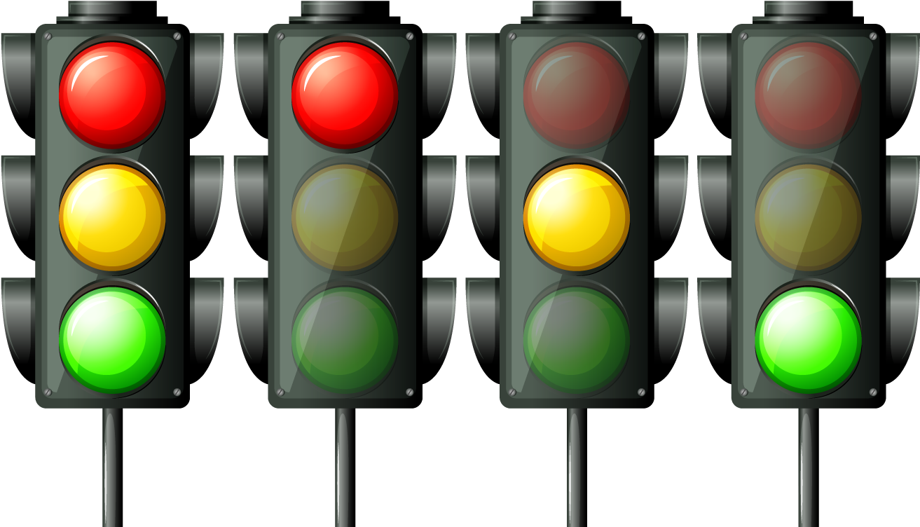 Stoplight Clipart School Traffic - Ilustracion Semaforo (1350x810), Png Download