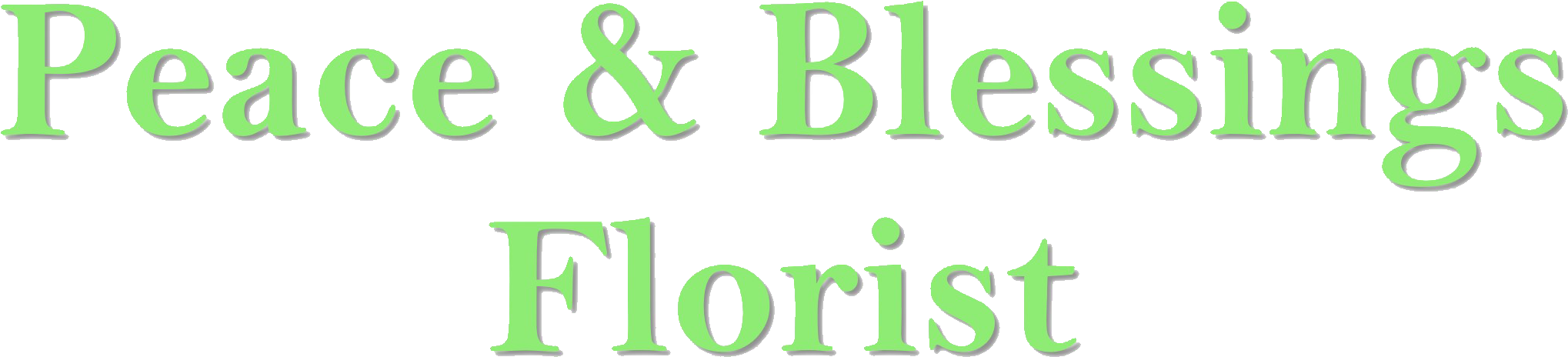 Peace And Blessings Florist - Calligraphy (2380x932), Png Download