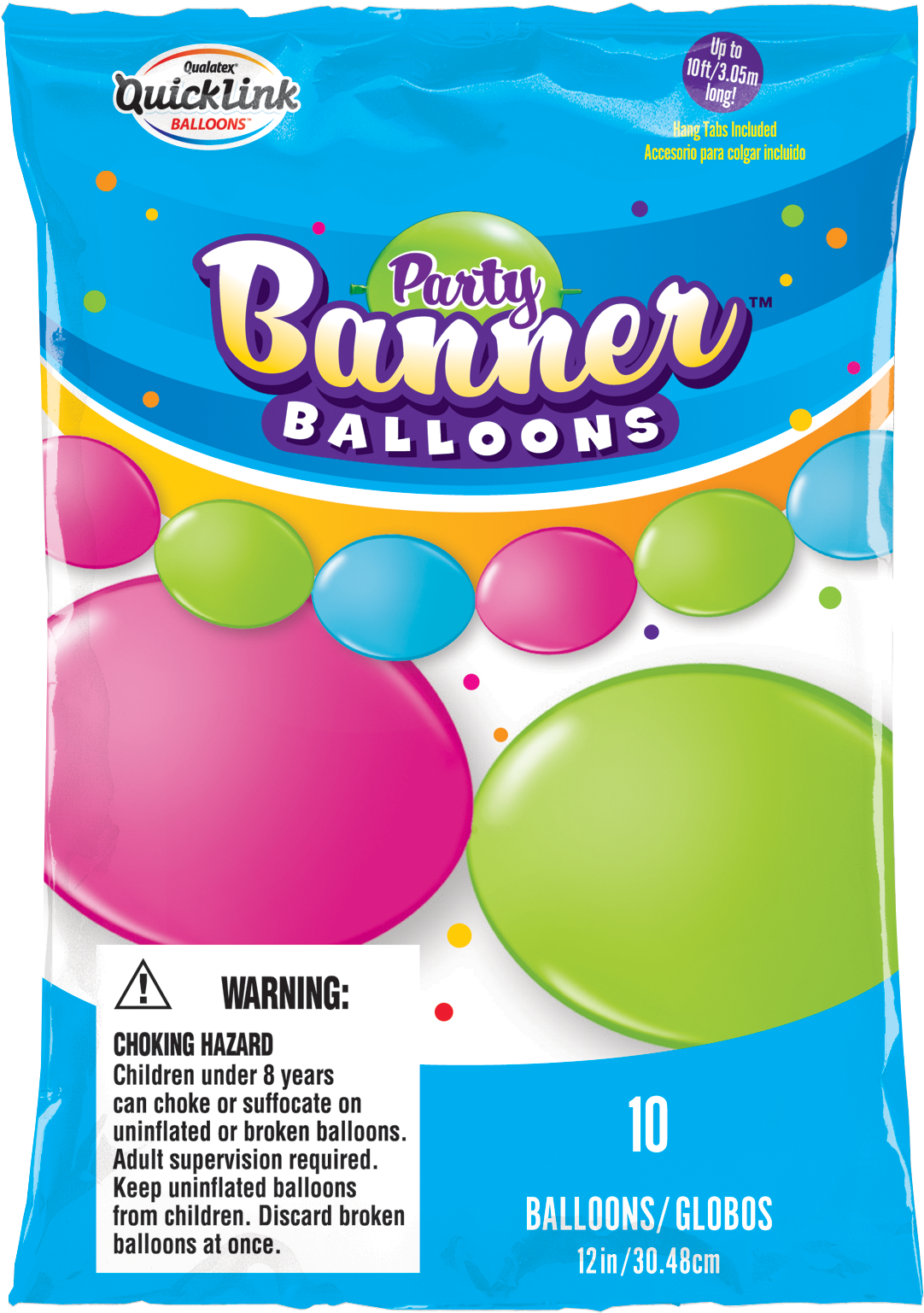 Party Banner Bright Balloons Item No - Balloon (1090x1544), Png Download