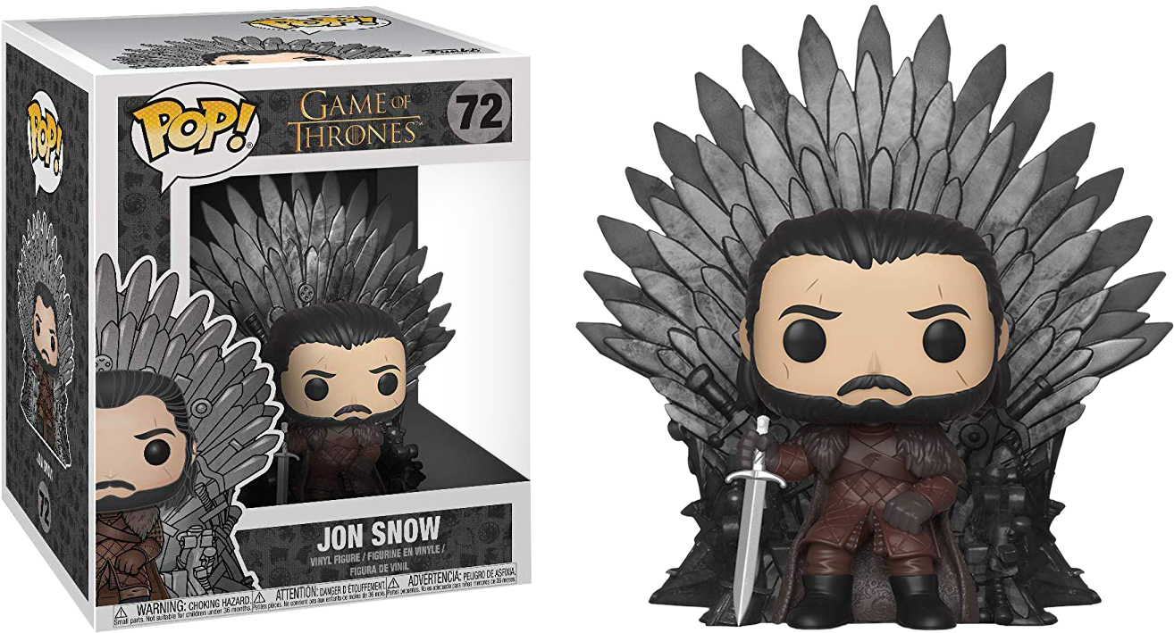Game Of Thrones - Jon Snow Iron Throne Pop (1314x709), Png Download