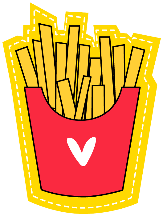 Adesivo Love Batata Frita De Andr Correia Colab55 - French Fries (958x958), Png Download