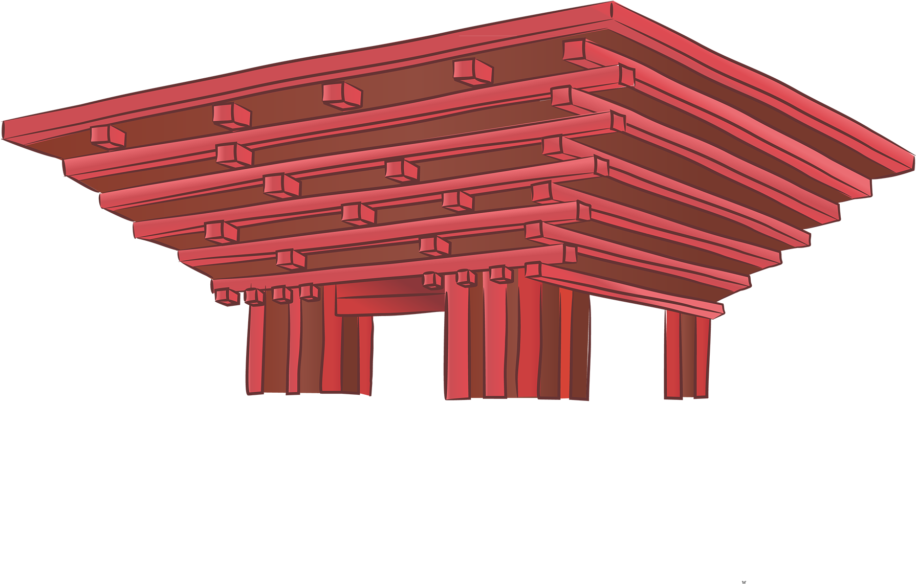 China Pavilion Red Sign Sights Png And Vector Image - Shed (2000x2000), Png Download