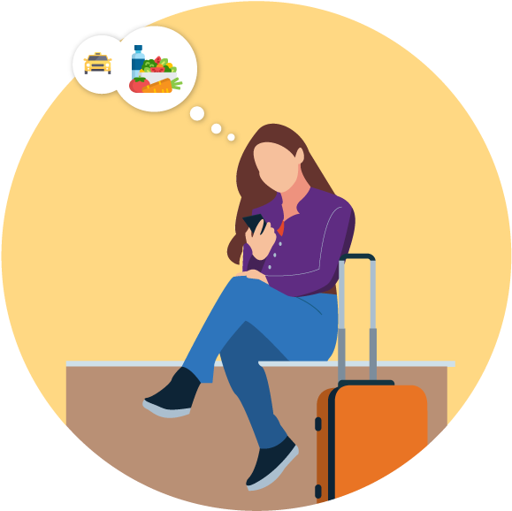 Tourist Using Mobile Phone - Sitting (800x600), Png Download