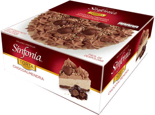 Torta Chocoalmendra Brownie - Helados Sinfonia (623x723), Png Download