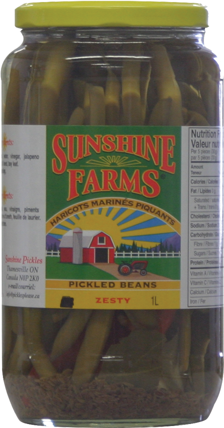 500ml Zesty Pickled Asparagus, Zesty Pickled Beans - Pickled Cucumber (1024x1024), Png Download