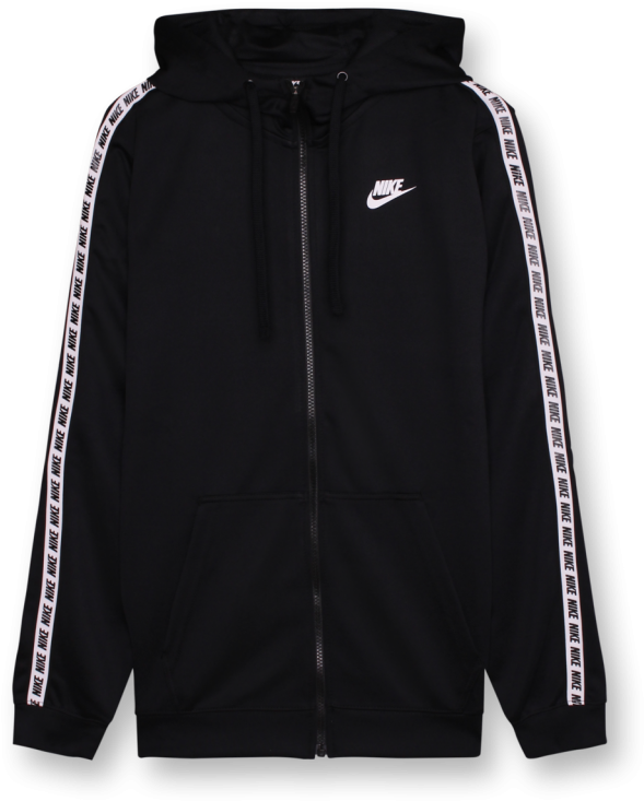 Nike Nsw Repeat Hoodie Black/white - Zipper (769x769), Png Download